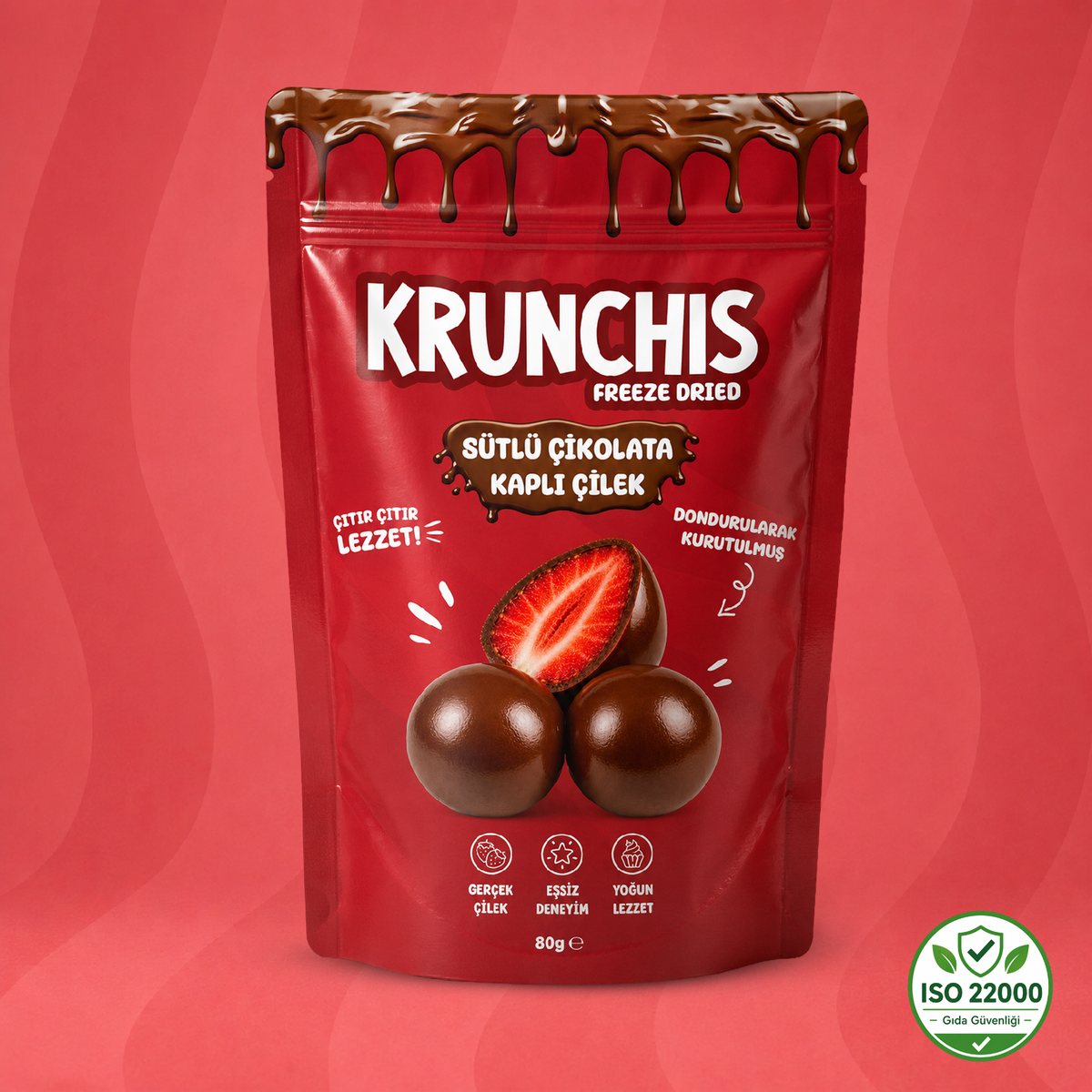 Sütlü Çikolata Kaplı Çıtır Çilek – Krunchis